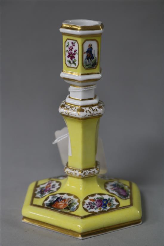 A Berlin porcelain candlestick 13.5cm